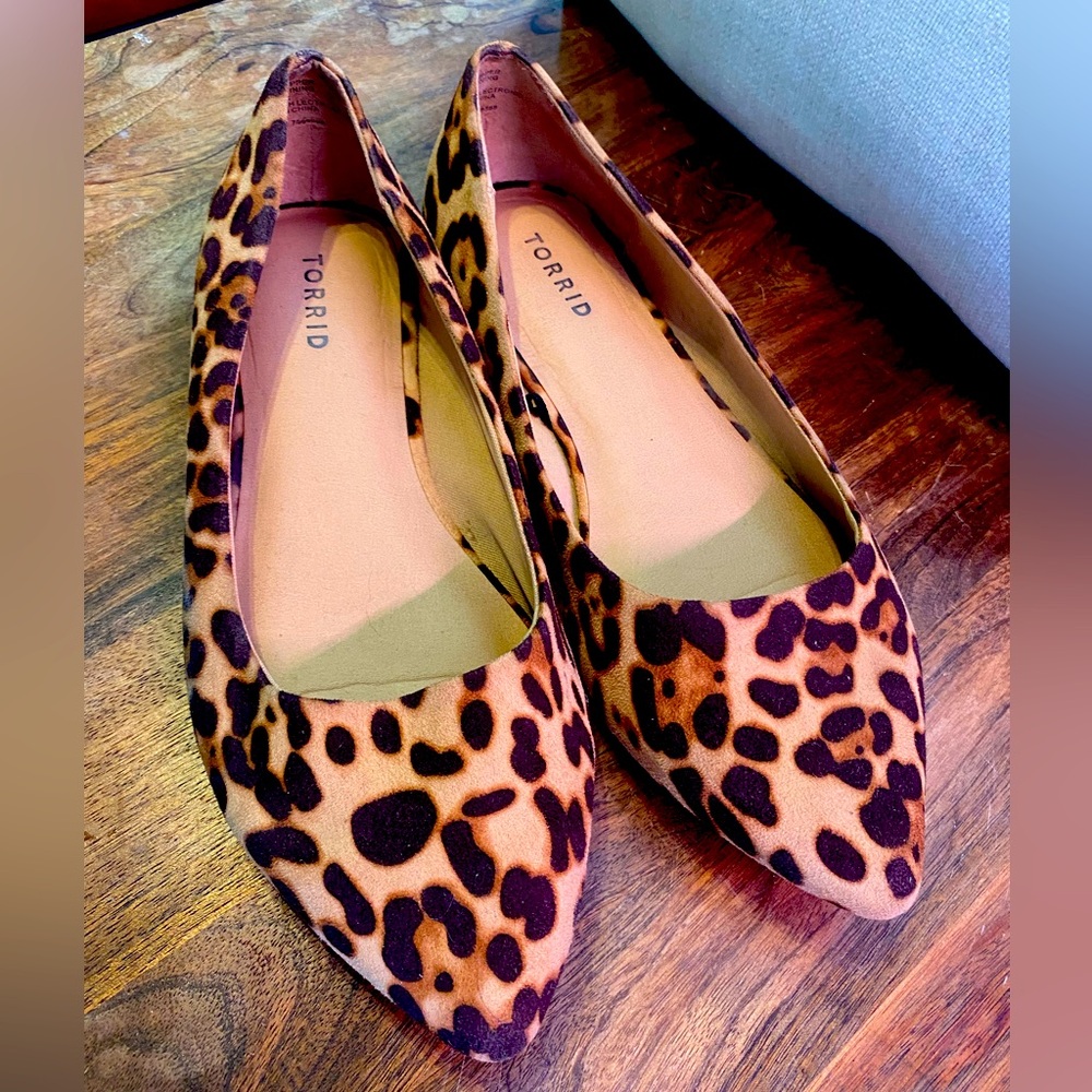 Leopard Print Torrid Flats, womens 11 WIDE